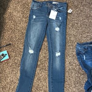 ripped blue jeans! SIZE 3